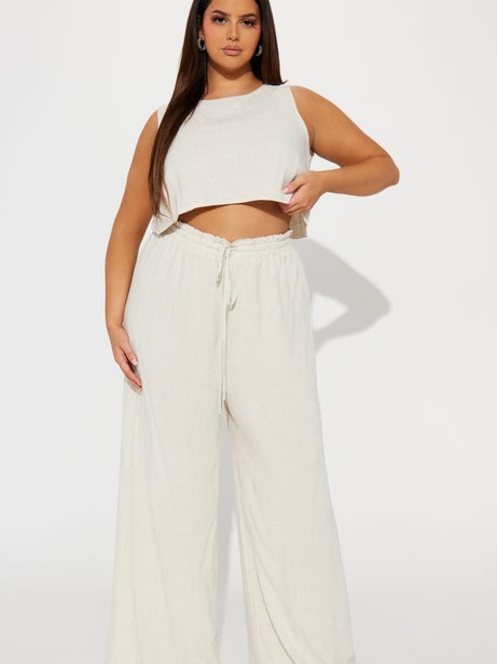 Fashion Nova Day Dreaming Linen Pant Set